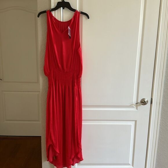Alfani Womens Sleeveless Halter Midi Sheath Dress Red Size XL Nwt - Picture 6 of 6